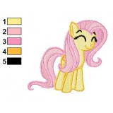 Smiley Fluttershy My Little Pony Embroidery Design